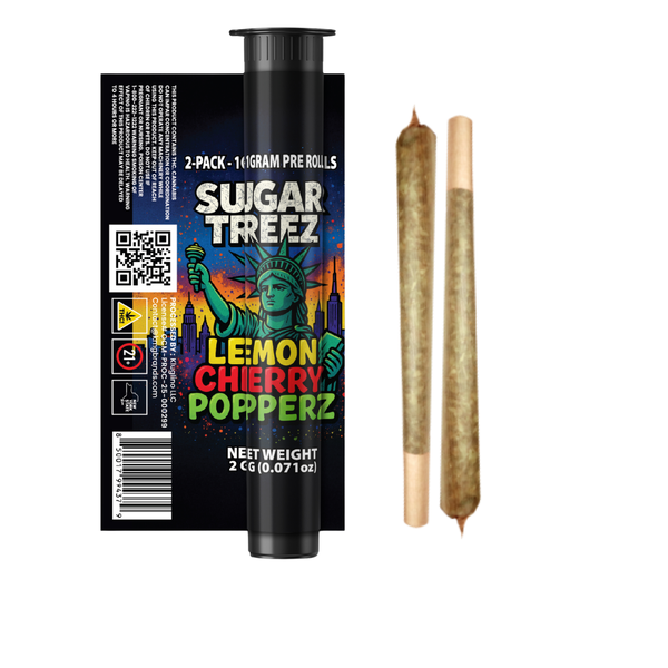 Lemon Cherry Popperz | Pre Roll 2 Pack | 1 Gram each