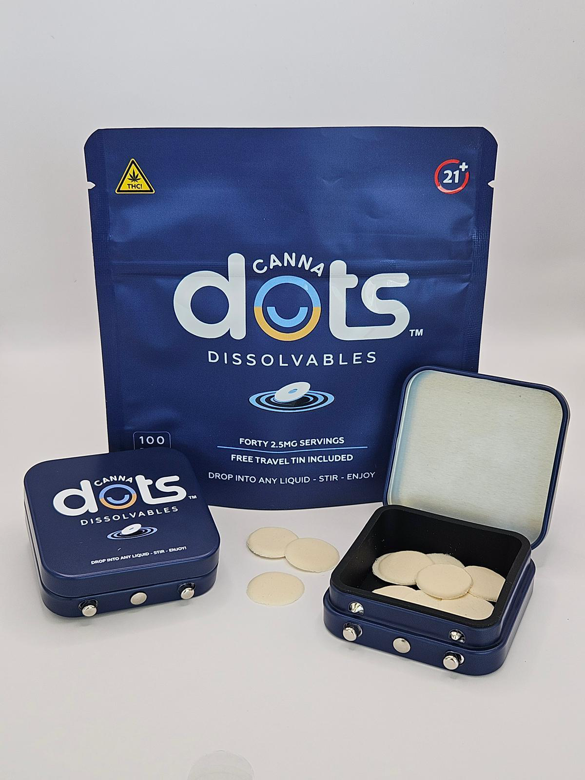 Unflavored Dissolvable Dots | 40 Pack | 2.5mg THC/ea product photo