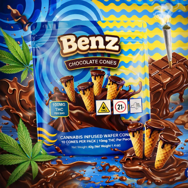 Benz Chocolate Wafer Cones | 10 Pack | 80mg product photo