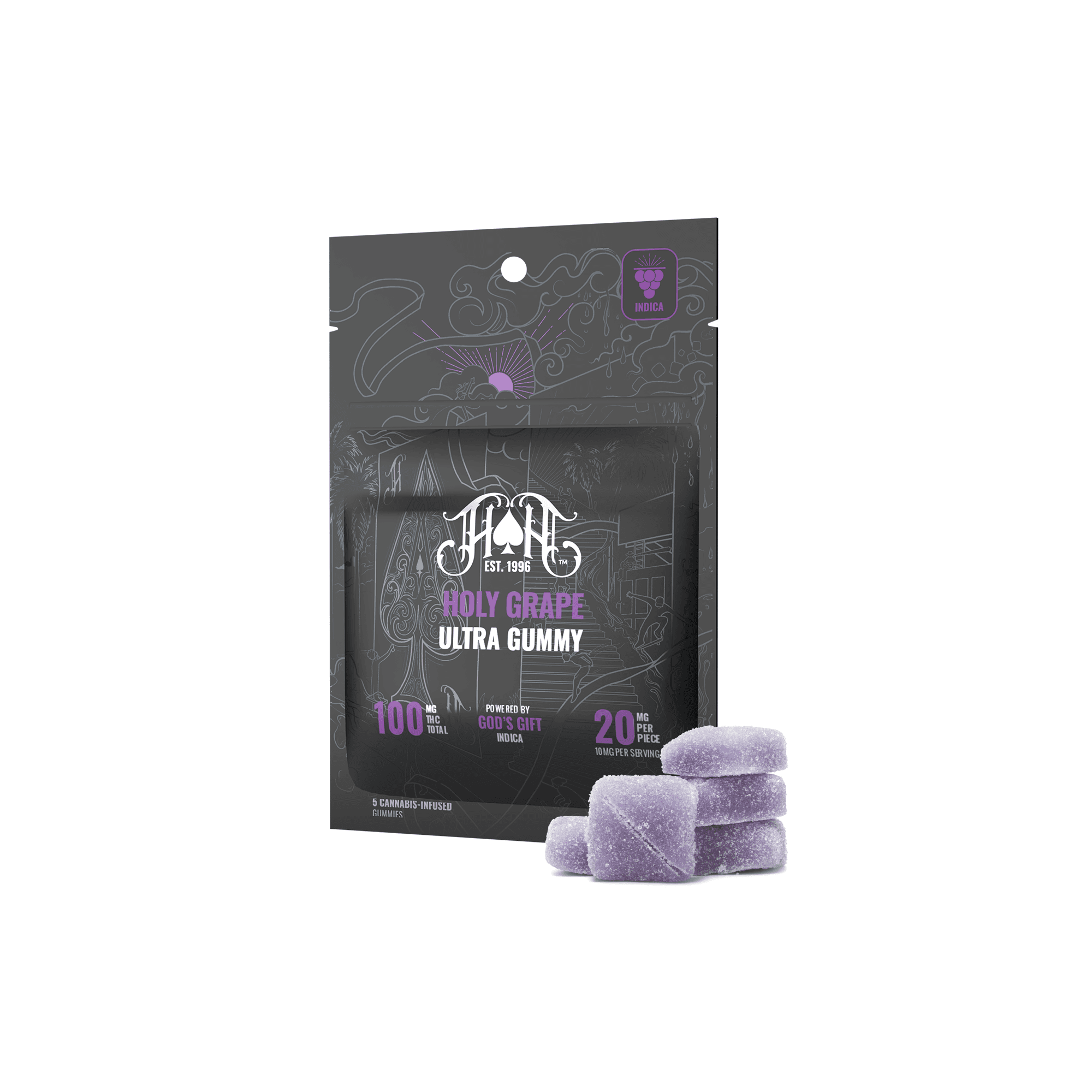 Holy Grape | Ultra Gummies | 20mg THC/ea = 100mg product photo