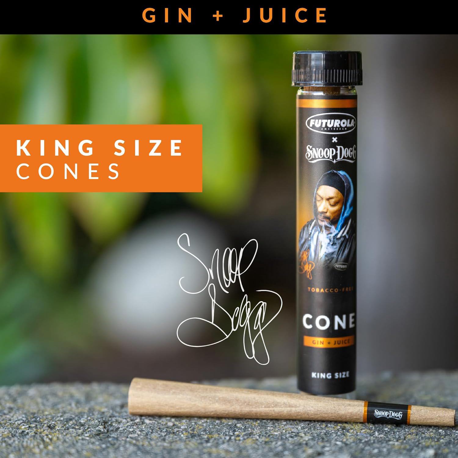 Gin & Juice King Size Pre-Rolled Cones | Tobacco-Free Flavored Cones with Filter Tip | Slow-Burning Paper for Smooth, Clean Experience product photo
