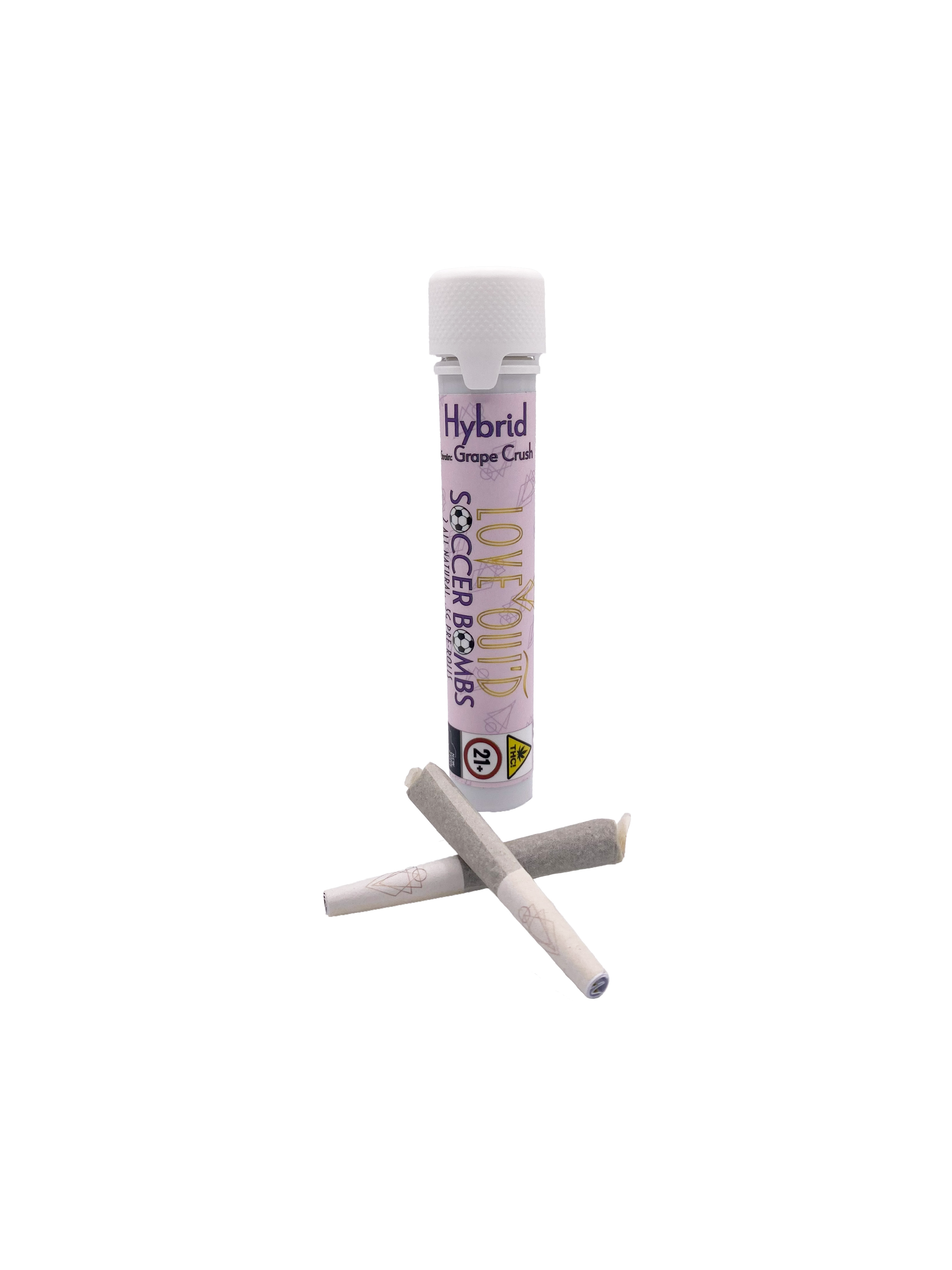 Grape Crush "Soccer Bomb" Pre Roll Pack (2 Pack 0.5g/ea) product photo