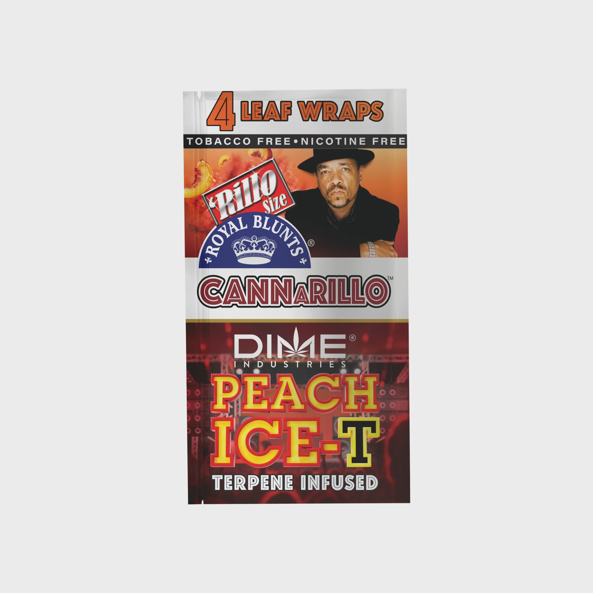 DIME X Royal Blunts Peach Ice-T Cannarillo Wraps - Single Pouch product photo