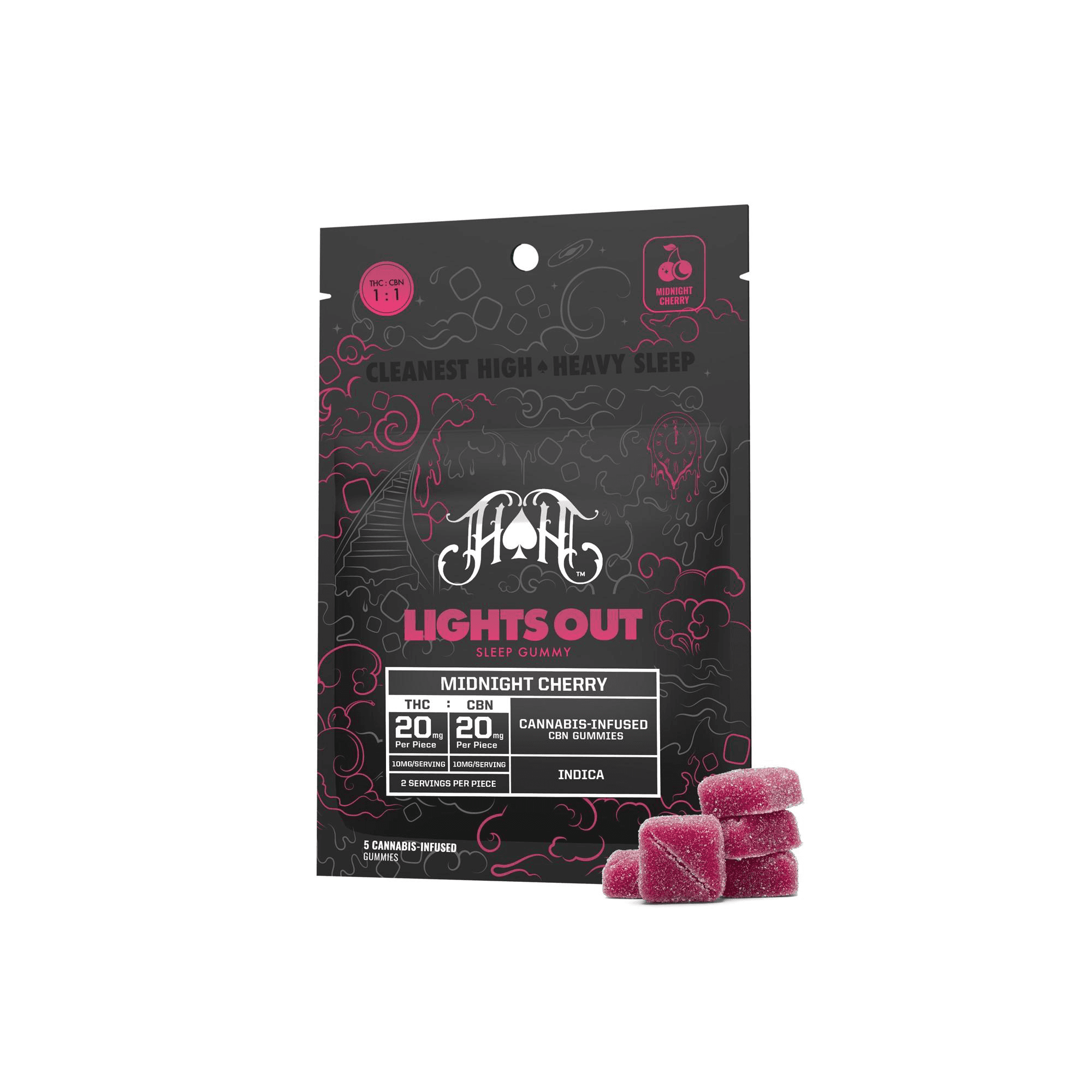 Midnight Cherry Lights Out | Sleep Gummies | 20mg/ea =100mg product photo