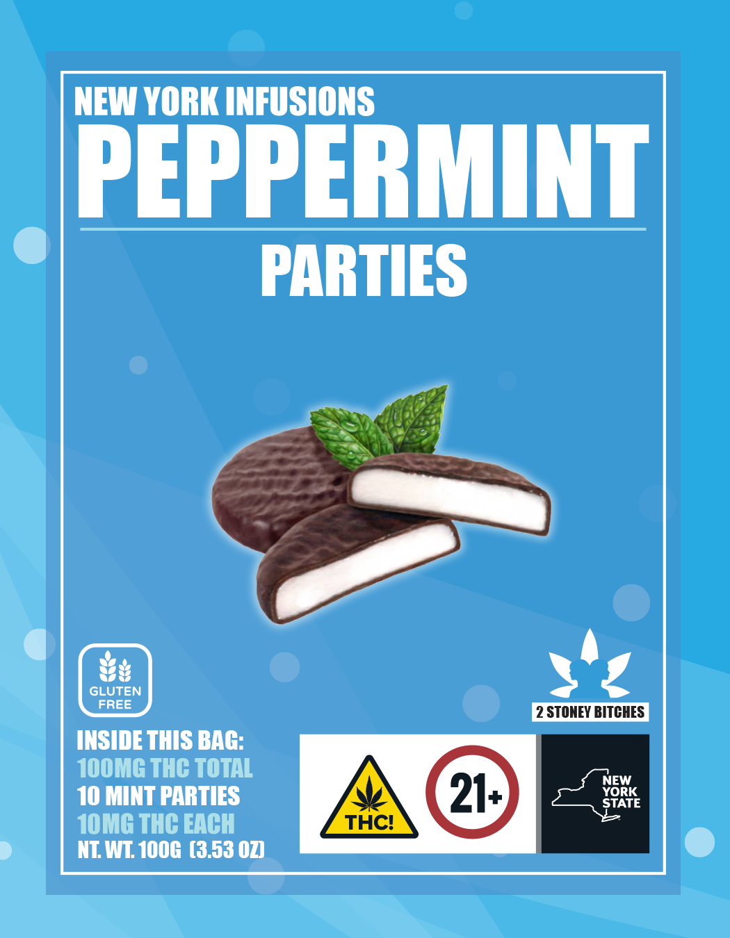 Peppermint Parties | 10 Pack | 10mg /ea = 100mg product photo