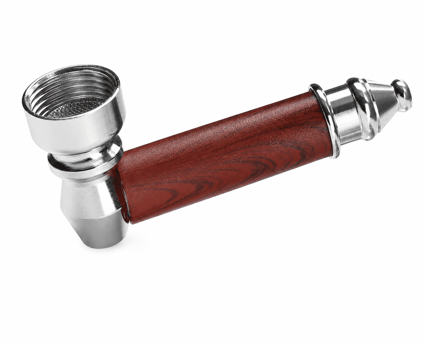 3 inch Metal Pipe Short Black Grain, Red, Green & Blue