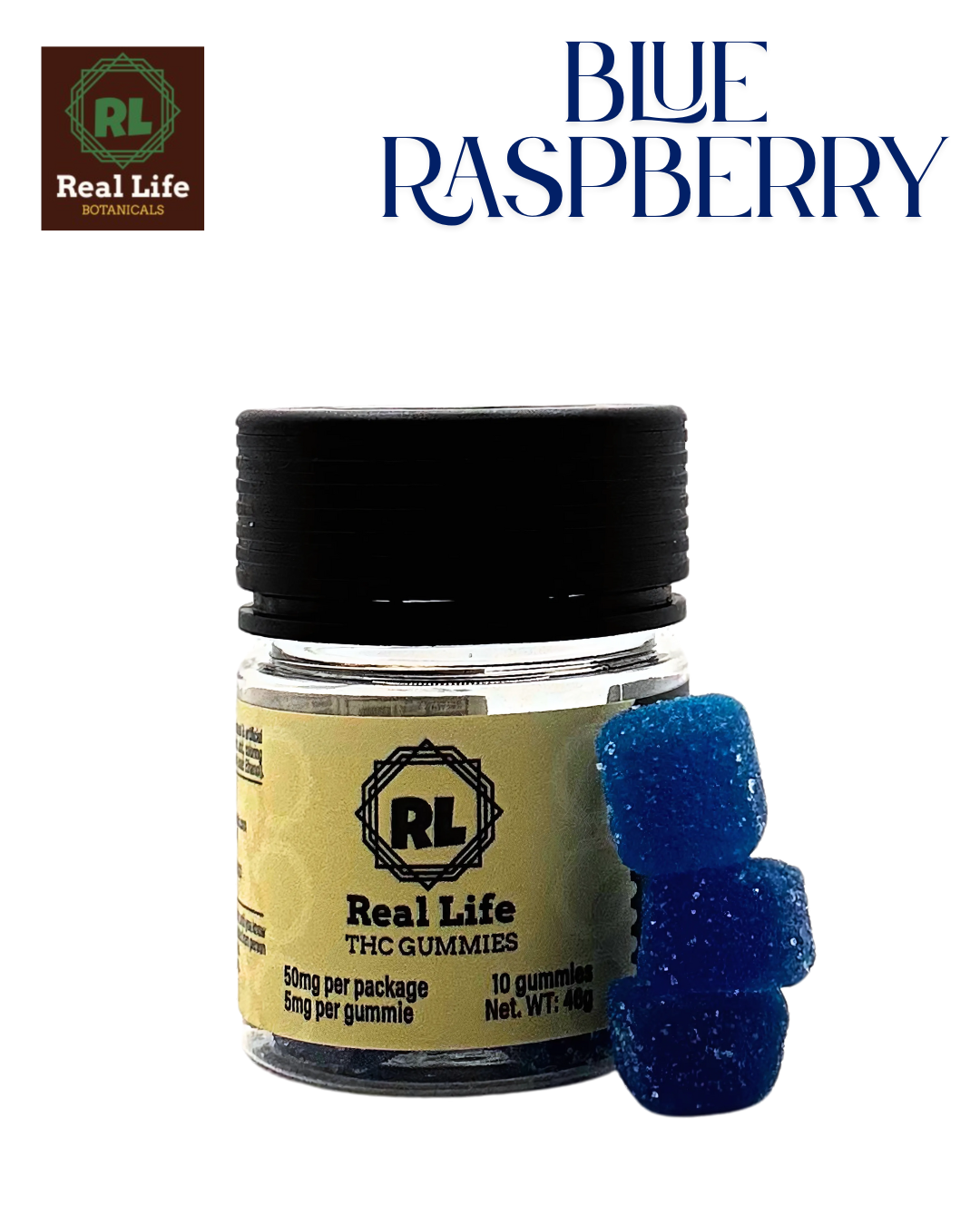Blue Raspberry Gummies | 10 Pack | 5mg THC/ea = 50mg THC product photo