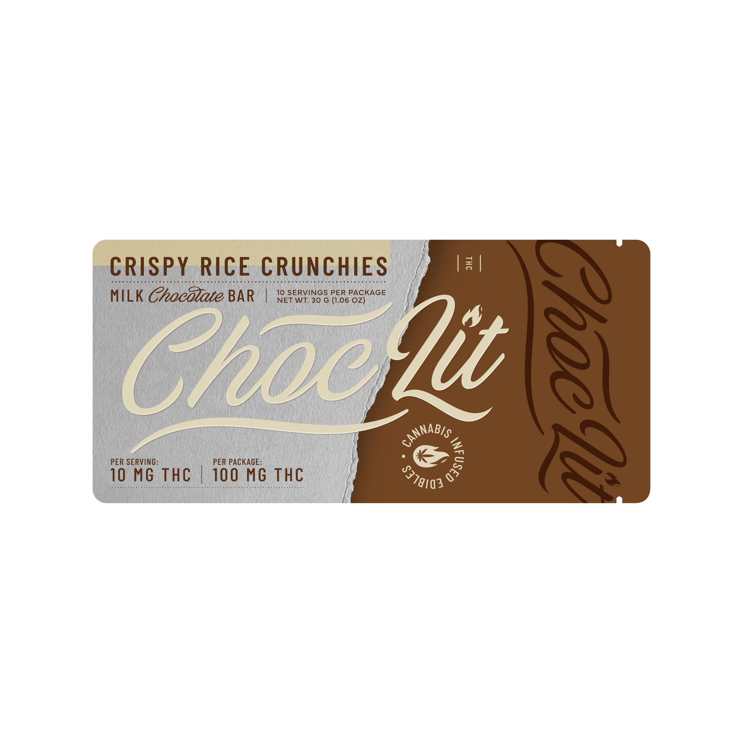 Crispy Rice Crunchies | Milk Chocolate Bar | 100mg THC/ea product photo