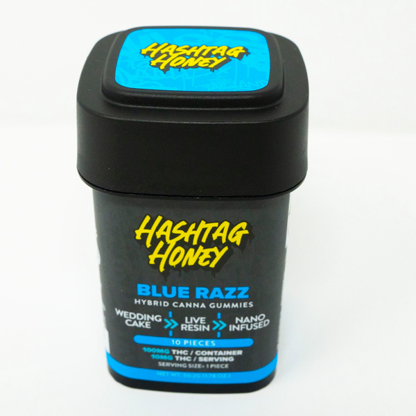 Blue Razz | Gummies | 10 Pack | 100mg THC product photo