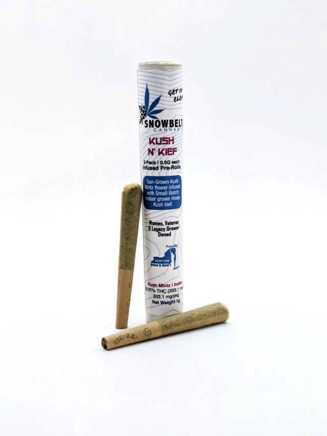 Kush n’ Kief Indica Infused Pre-Rolls (2 Pack 0.5 Grams ea.)