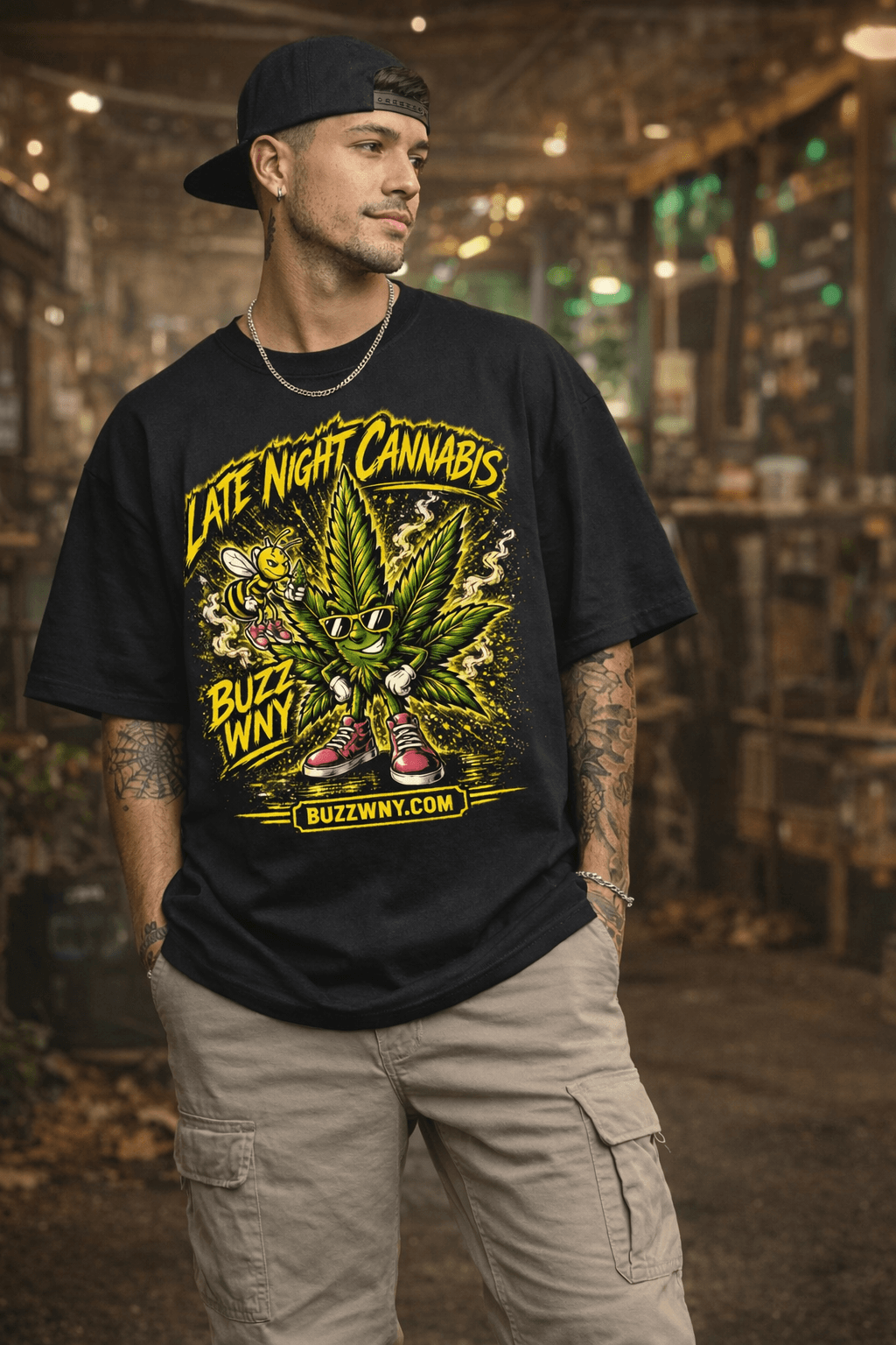 Buzz WNY Late Night Cannabis T-Shirt *Limited Edition* product photo